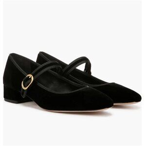 Veronica Beard Cade Mary Jane Pump in Velvet Black Size 6